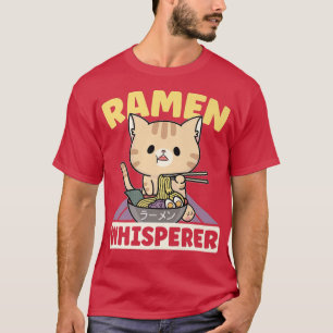 Camiseta Ramen Noodle Bowl Love Japanese Kawaii Cat Ramen W