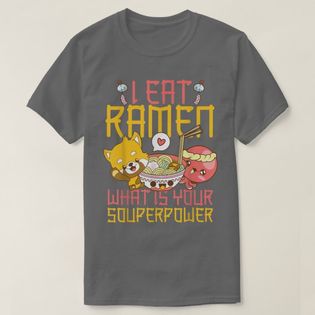 Camiseta Ramen Noodle Bowl Love Japanese Kawaii Pun I Eat R (Diseño del anverso)