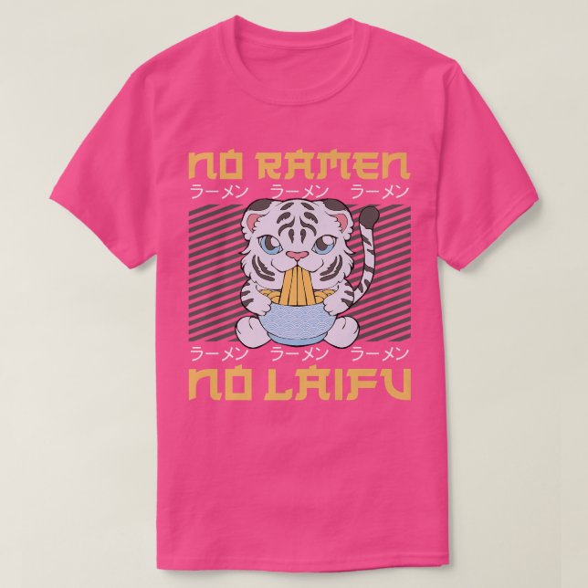 Camiseta Ramen Noodle Bowl Love Japanese Kawaii Tiger No Ra (Diseño del anverso)