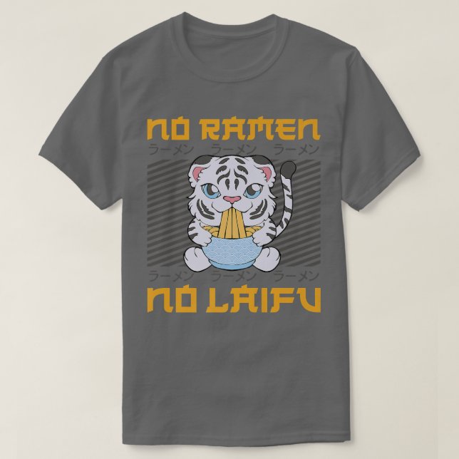 Camiseta Ramen Noodle Bowl Love Japanese Kawaii Tiger No Ra (Diseño del anverso)