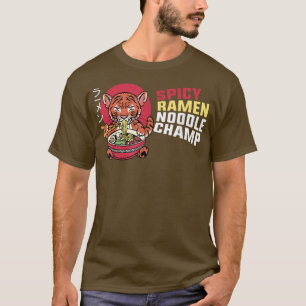 Camiseta Ramen Noodle Bowl Love Japanese Kawaii Tiger Spicy