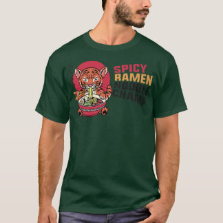 Camiseta Ramen Noodle Bowl Love Japanese Kawaii Tiger Spicy