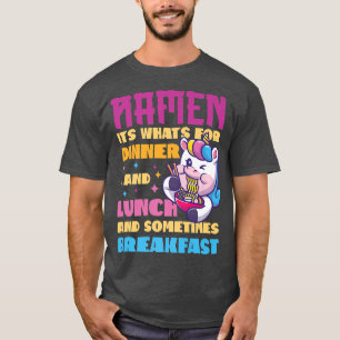Camiseta Ramen Noodle Bowl Love Japanese Kawaii Unicorn Ram