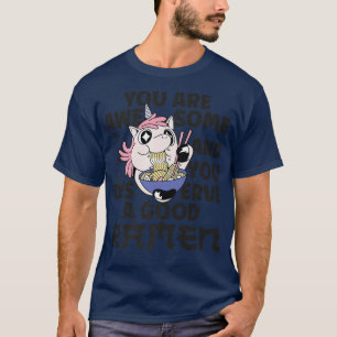 Camiseta Ramen Noodle Bowl te ama japonés Kawaii Unicorn