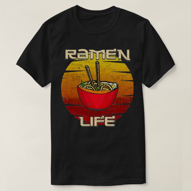 Camiseta Ramen Noodle comida japonesa Ramen Life (Diseño del anverso)