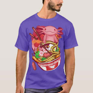 Camiseta Ramen Noodles Axolotl Anime Otaku Cocina japonesa