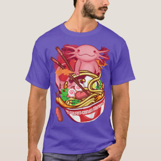 Camiseta Ramen Noodles Axolotl Anime Otaku Cocina japonesa
