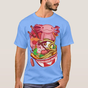 Camiseta Ramen Noodles Axolotl Anime Otaku Cocina japonesa
