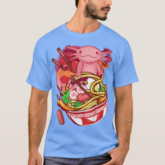Camiseta Ramen Noodles Axolotl Anime Otaku Cocina japonesa