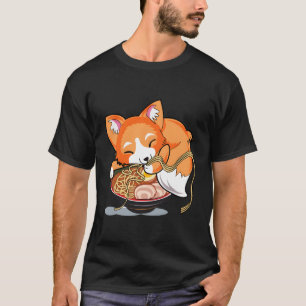 Camiseta Ramen Noodles Fox Lover Kawaii Anime Japonés