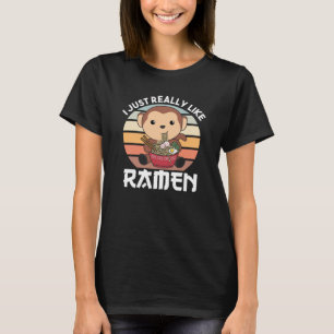 Camiseta Ramen Noodles Japoneses Dulce Mono come Ramen