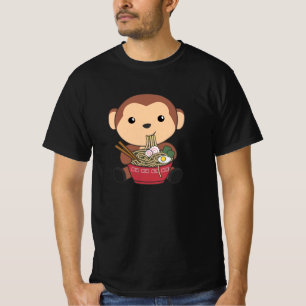 Camiseta Ramen Noodles Japoneses Dulce Mono come Ramen