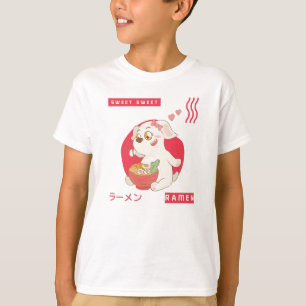 Camiseta Ramen Noodles Japoneses Dulce Perro come Ramen