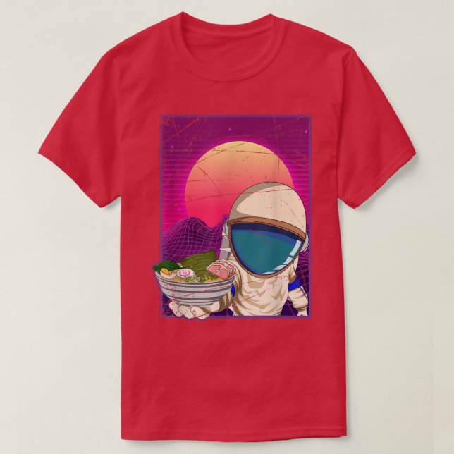 Camiseta Ramen Noodles Lover Retro Astron de vaporwave Art  (Diseño del anverso)