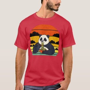 Camiseta Ramen Panda Comer fideos Graciosos De Anime Cuato