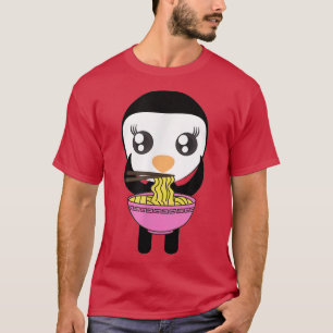 Camiseta Ramen Penguin Kawaii, el anime japonés se queda co