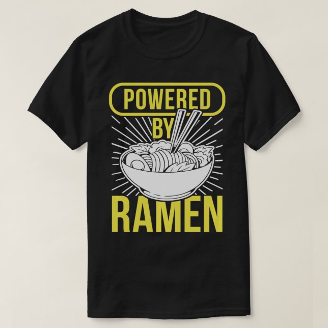 Camiseta Ramen  Powered By Ramen Noodles Pullover  (Diseño del anverso)