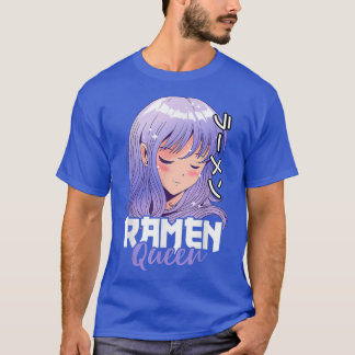 Camiseta Ramen Queen con un Chica anime