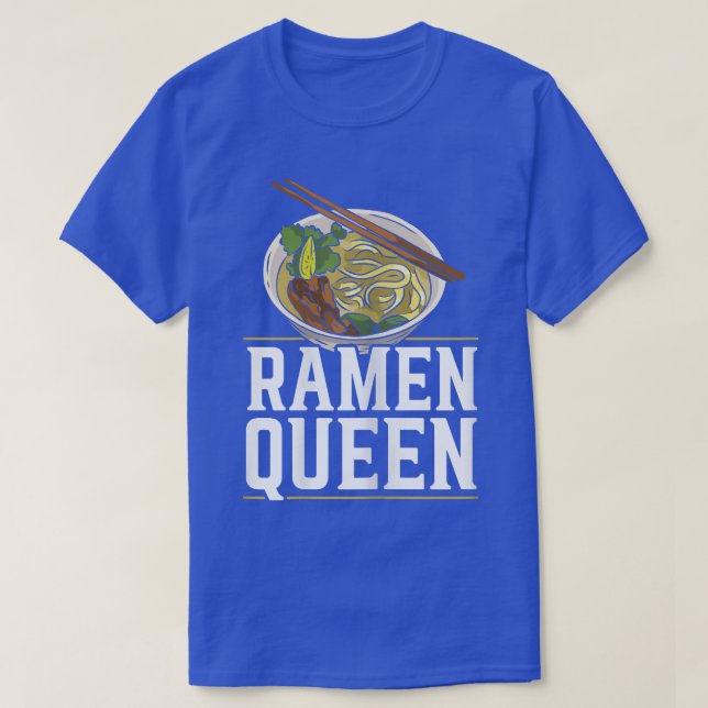 Camiseta Ramen Queen Foodie Cocina japonesa de fideos Sopa  (Diseño del anverso)