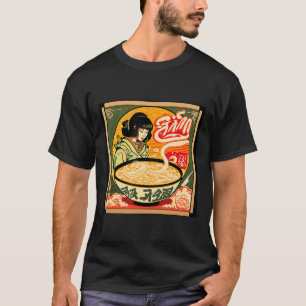 Camiseta Ramen Retro Sushi Estilo Anime Vintage Japonés