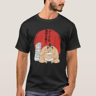 Camiseta Ramen Salvará Al Planeta Sumo Luchador Comer Ra
