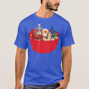 Camiseta Ramen Sculls 4 De Julio Bandera Estadounidense Usa