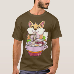 Camiseta Ramen Shiba Inu Kawaii Anime Chicas de comida japo