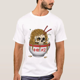Camiseta Ramen Skull - Edgy Tazón de fideos japoné