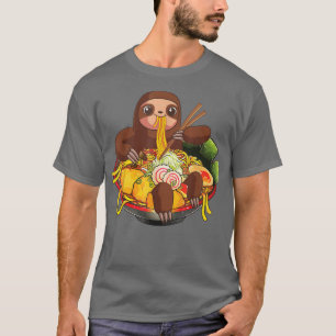 Camiseta Ramen Sloth Kawaii Anime Chicas de regalos de comi