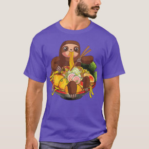Camiseta Ramen Sloth Kawaii Anime Chicas de regalos de comi