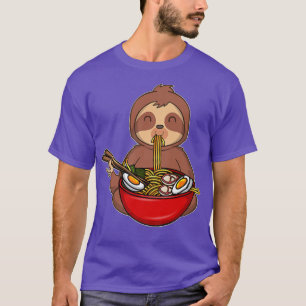 Camiseta Ramen Sloth Kawaii Anime Chicas de regalos de comi