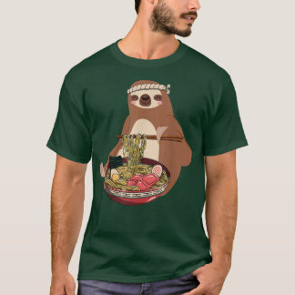 Camiseta Ramen Sloth Kawaii Anime Japanese Food Gifts Girls