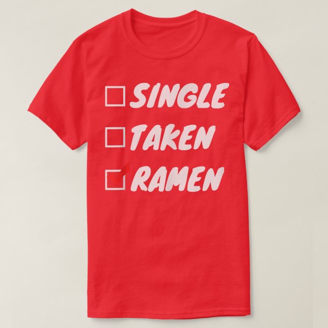 Camiseta Ramen Soltero Tomado 1534 (Diseño del anverso)