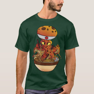 Camiseta Ramen Tee Kawaii Octopus japonés que ama el Ramen