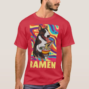 Camiseta Ramen Terrier Dog Noodles Cocina Japonesa 1460