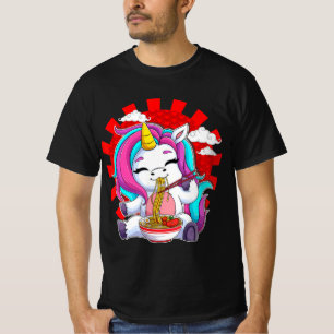 Camiseta Ramen Unicorn Kawaii Anime Chica de regalo de comi