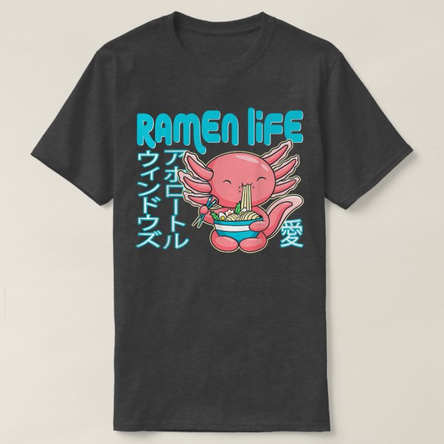 Camiseta Ramen Vida Ajolote Kawaii Anime Comida Japonesa Ot (Diseño del anverso)