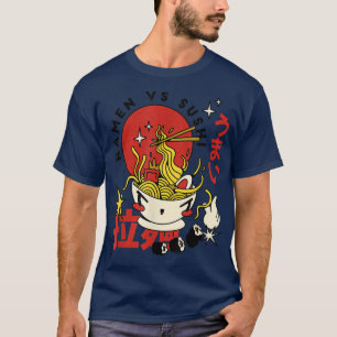 Camiseta Ramen Vs Sushi Guay Foodie