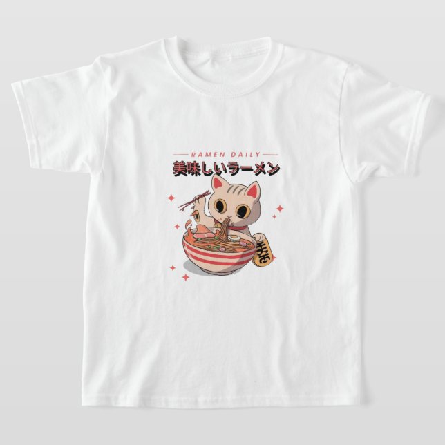 Camiseta Ramen y gatos afortunados (Distribución)