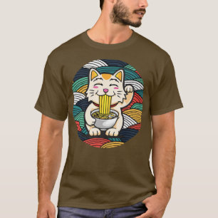 Camiseta Ramen Y Gatos, Anime Japonés Para Mujeres Hombres,