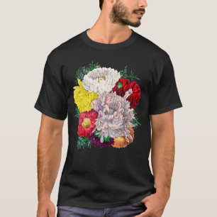 Camiseta Ramillete de flores silvestres botánicas vintage v