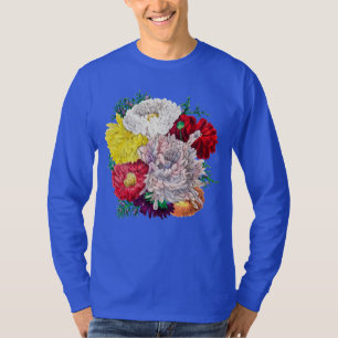 Camiseta Ramillete de flores silvestres botánicas vintage v