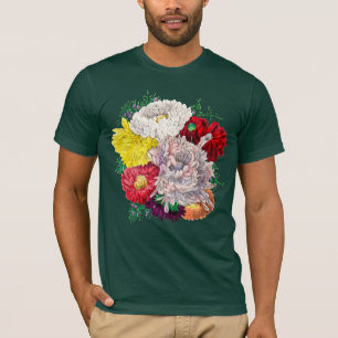 Camiseta Ramillete de flores silvestres botánicas vintage v
