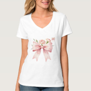 Camiseta Ramo de clavel suave con lazo
