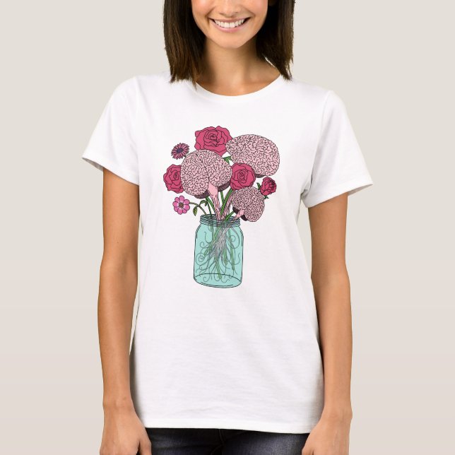 Camiseta Ramo de flores cerebrales (Anverso)