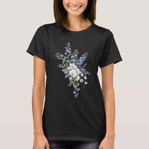 Camiseta Ramo de Flores de Orquídea, Floral Acuarela