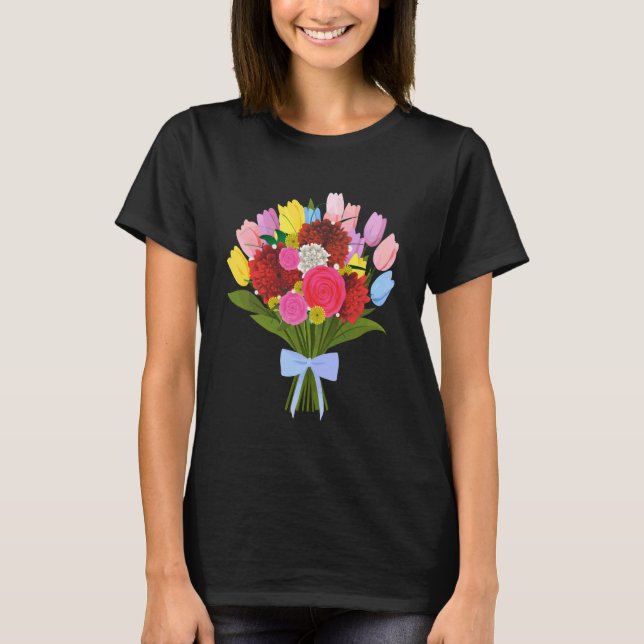 Camiseta Ramo de Flores Disfraz de Halloween Coincide con A (Anverso)