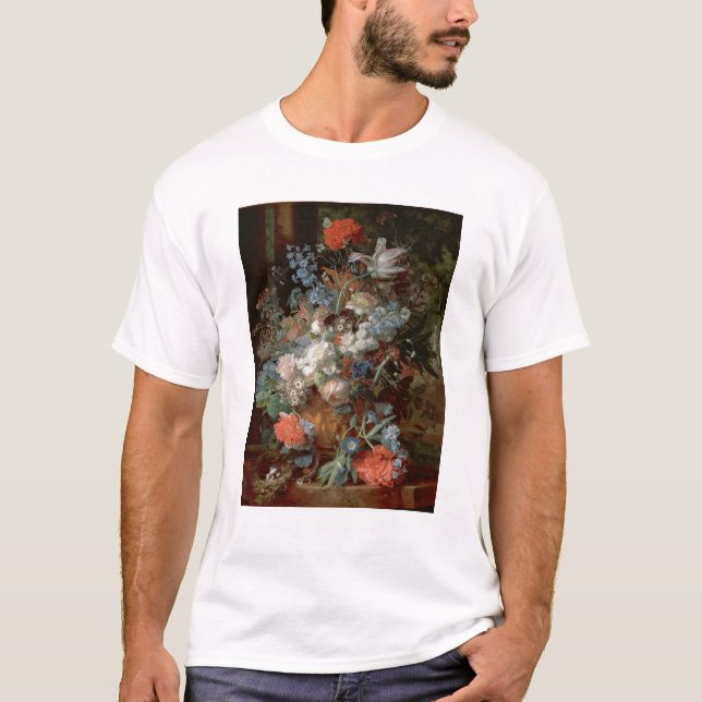 Camiseta Ramo de flores en un paisaje (Anverso)