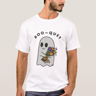 Camiseta Ramo de flores fantasma lindo Boo divertido Hallow