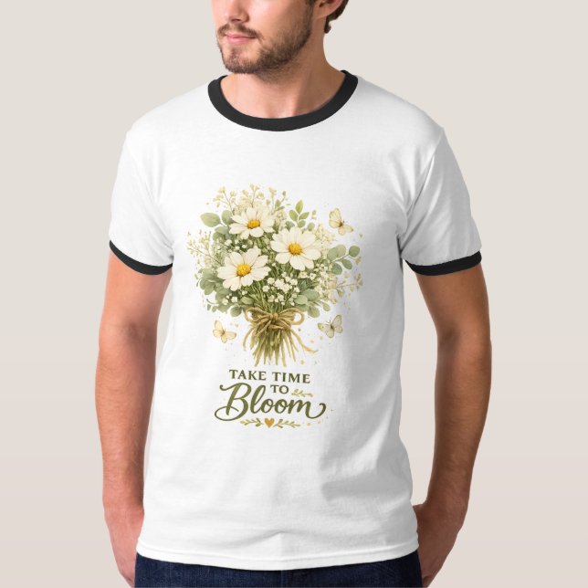 Camiseta Ramo de flores silvestres blancas (Anverso)